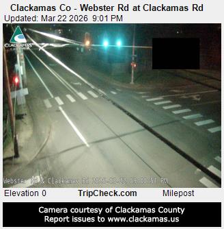 Clackamas Co - Webster Rd at Clackamas Rd live webcam