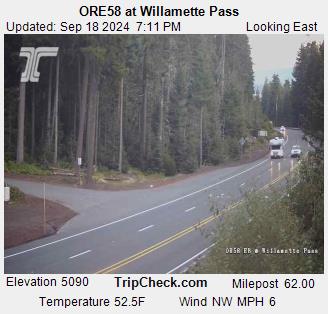 odot trip check willamette pass